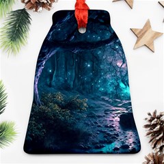 Path Forest Wood Light Night Ornament (bell)