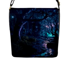 Path Forest Wood Light Night Flap Closure Messenger Bag (l) by Jancukart