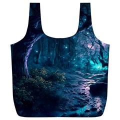 Path Forest Wood Light Night Full Print Recycle Bag (xl)