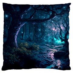 Path Forest Wood Light Night Standard Premium Plush Fleece Cushion Case (one Side)