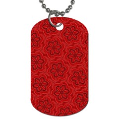 Floral Pattern Background Flowers Dog Tag (one Side)