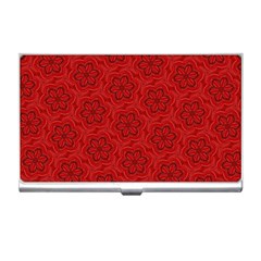 Floral Pattern Background Flowers Business Card Holder by Jancukart