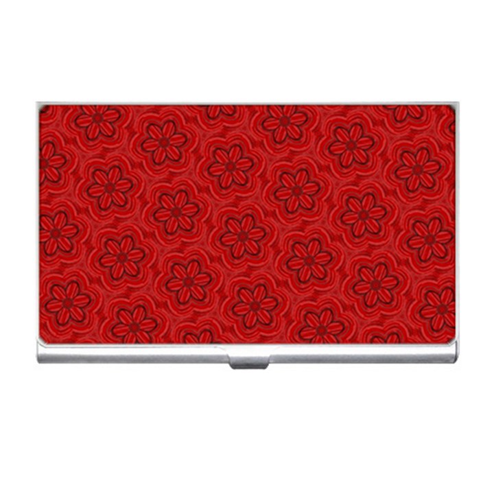 Floral Pattern Background Flowers Business Card Holder