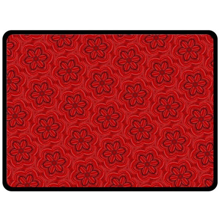 Floral Pattern Background Flowers Fleece Blanket (Large)