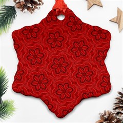 Floral Pattern Background Flowers Snowflake Ornament (two Sides)