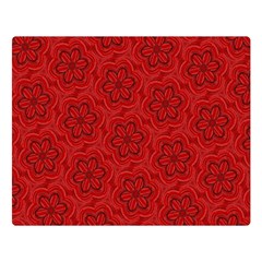 Floral Pattern Background Flowers Two Sides Premium Plush Fleece Blanket (large)