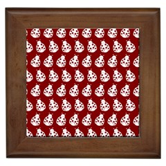 Ladybug Vector Geometric Tile Pattern Framed Tile by GardenOfOphir