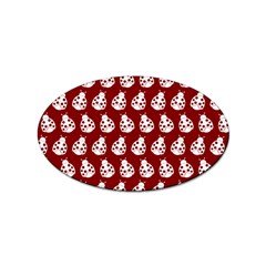 Ladybug Vector Geometric Tile Pattern Sticker Oval (10 Pack) by GardenOfOphir