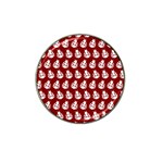 Ladybug Vector Geometric Tile Pattern Hat Clip Ball Marker (4 pack) Front