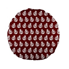 Ladybug Vector Geometric Tile Pattern Standard 15  Premium Flano Round Cushions by GardenOfOphir