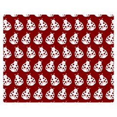 Ladybug Vector Geometric Tile Pattern Two Sides Premium Plush Fleece Blanket (medium) by GardenOfOphir