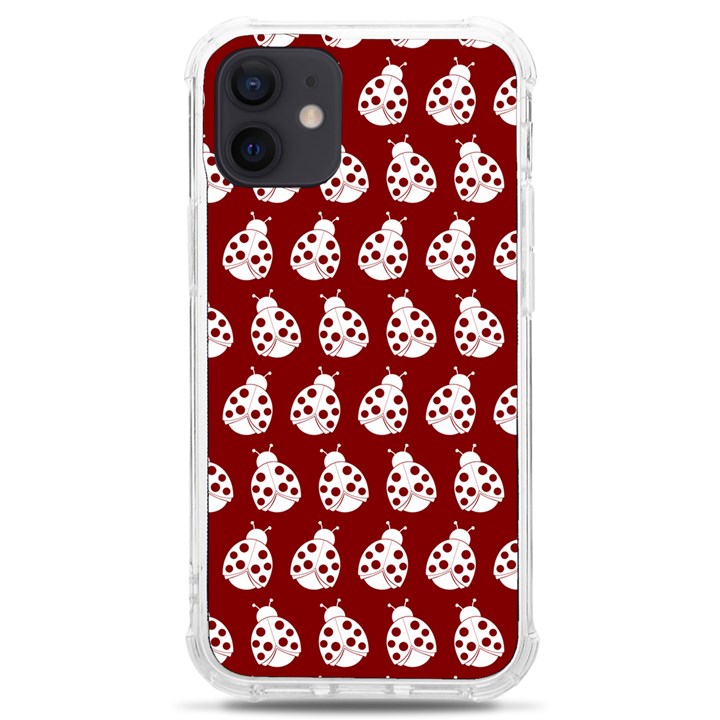 Ladybug Vector Geometric Tile Pattern iPhone 12 mini TPU UV Print Case	