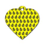 Ladybug Vector Geometric Tile Pattern Dog Tag Heart (Two Sides) Front