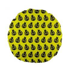 Ladybug Vector Geometric Tile Pattern Standard 15  Premium Round Cushions by GardenOfOphir