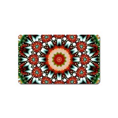 Kaleidoscope Floral Pattern Rosette Magnet (name Card)