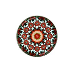 Kaleidoscope Floral Pattern Rosette Hat Clip Ball Marker (10 Pack) by Jancukart