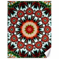 Kaleidoscope Floral Pattern Rosette Canvas 18  X 24 