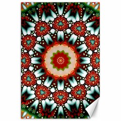 Kaleidoscope Floral Pattern Rosette Canvas 20  X 30 