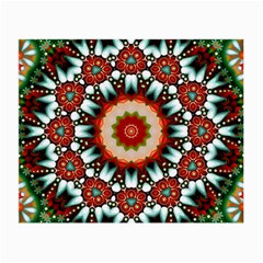 Kaleidoscope Floral Pattern Rosette Small Glasses Cloth (2 Sides) by Jancukart