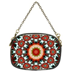 Kaleidoscope Floral Pattern Rosette Chain Purse (two Sides) by Jancukart