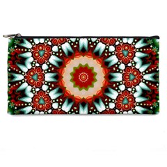 Kaleidoscope Floral Pattern Rosette Pencil Case