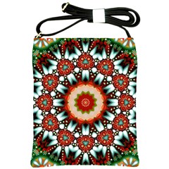 Kaleidoscope Floral Pattern Rosette Shoulder Sling Bag