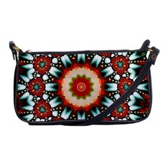 Kaleidoscope Floral Pattern Rosette Shoulder Clutch Bag