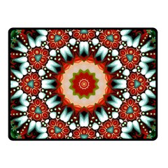 Kaleidoscope Floral Pattern Rosette Fleece Blanket (small)