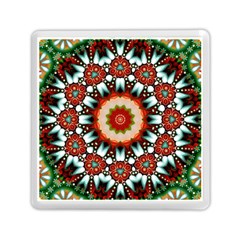 Kaleidoscope Floral Pattern Rosette Memory Card Reader (square)