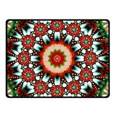 Kaleidoscope Floral Pattern Rosette Two Sides Fleece Blanket (small)