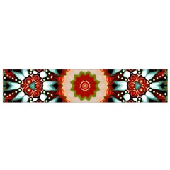 Kaleidoscope Floral Pattern Rosette Small Premium Plush Fleece Scarf