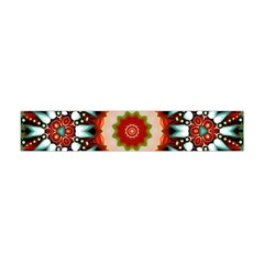 Kaleidoscope Floral Pattern Rosette Premium Plush Fleece Scarf (mini)