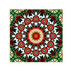 Kaleidoscope Floral Pattern Rosette Square Satin Scarf (30  X 30 )