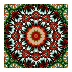 Kaleidoscope Floral Pattern Rosette Banner And Sign 3  X 3  by Jancukart