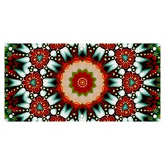 Kaleidoscope Floral Pattern Rosette Banner And Sign 6  X 3  by Jancukart