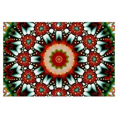 Kaleidoscope Floral Pattern Rosette Banner And Sign 6  X 4 