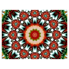 Kaleidoscope Floral Pattern Rosette Premium Plush Fleece Blanket (extra Small)