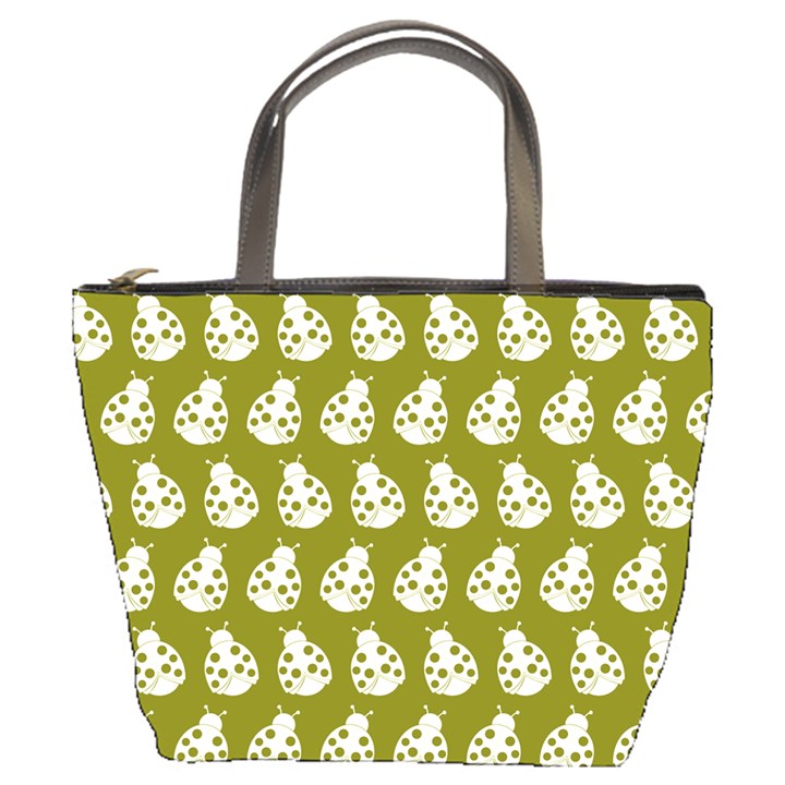 Ladybug Vector Geometric Tile Pattern Bucket Bag