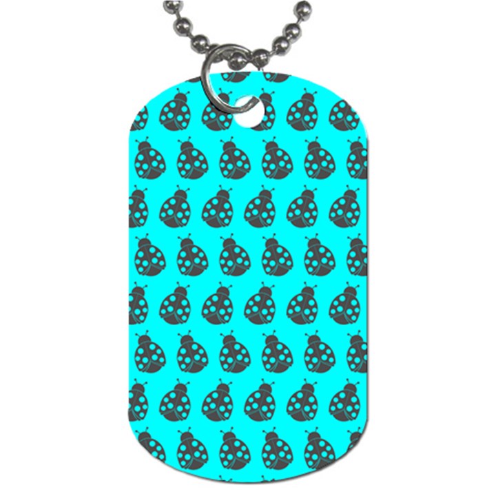 Ladybug Vector Geometric Tile Pattern Dog Tag (Two Sides)