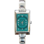 Illusion Geometric Background Rectangle Italian Charm Watch Front