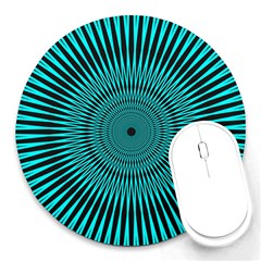 Illusion Geometric Background Round Mousepad