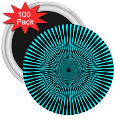 Illusion Geometric Background 3  Magnets (100 Pack)