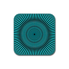 Illusion Geometric Background Rubber Coaster (square)