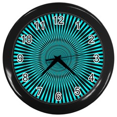 Illusion Geometric Background Wall Clock (black)