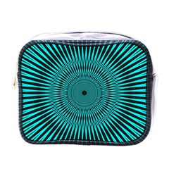 Illusion Geometric Background Mini Toiletries Bag (one Side)