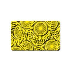 Abstract Sun Pattern Yellow Background Magnet (name Card)