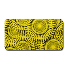 Abstract Sun Pattern Yellow Background Medium Bar Mat