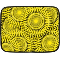 Abstract Sun Pattern Yellow Background Two Sides Fleece Blanket (mini)