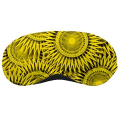 Abstract Sun Pattern Yellow Background Sleeping Mask by Jancukart