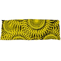 Abstract Sun Pattern Yellow Background Body Pillow Case Dakimakura (two Sides) by Jancukart